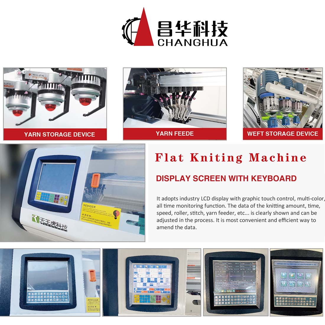 Computerized flat knitting machine for Sale - CHANGHUA 