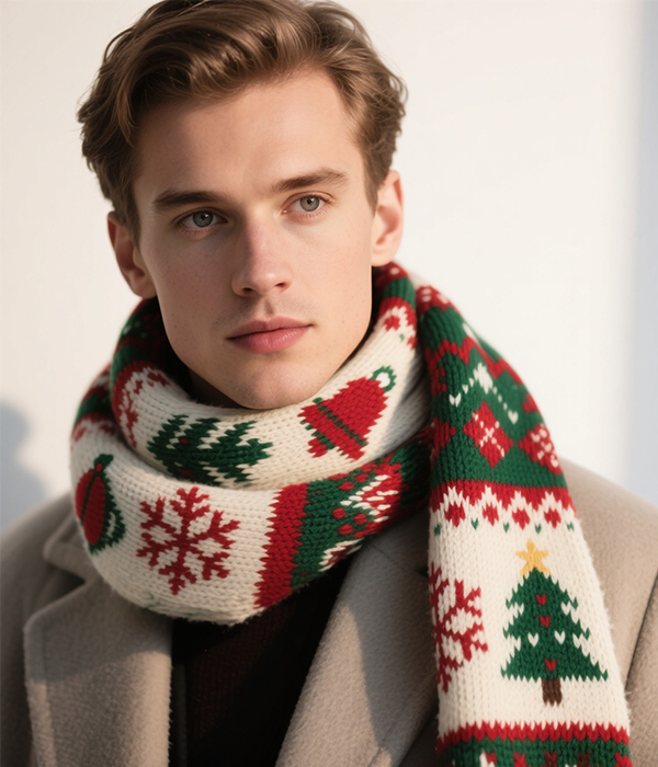 Christmas Scarf by Changhua Scarf Knitting Machine (2)